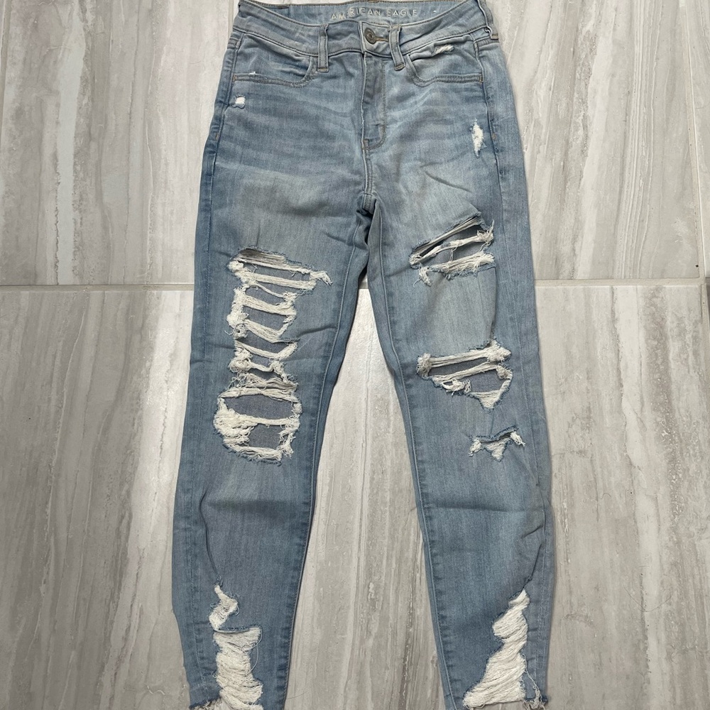 Distressed American Eagle Skinny Jeans